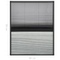 vidaXL Zanzariera Plissettata in Alluminio 60x80 cm con Tendina