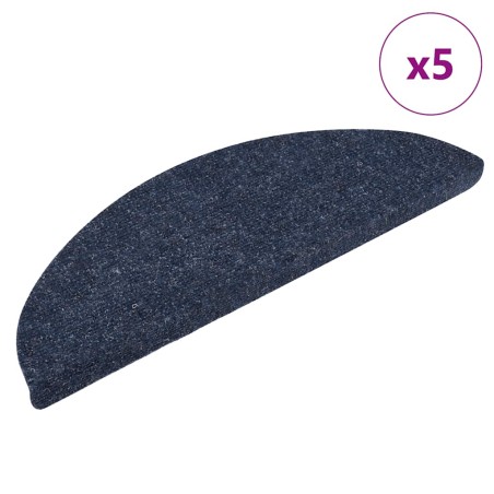 vidaXL Tappetini Adesivi per Scale 5 pz 56x17x3 cm Blu Agugliati