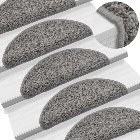 vidaXL Tappetini per Scale 10 pz 56x17x3 cm Grigi