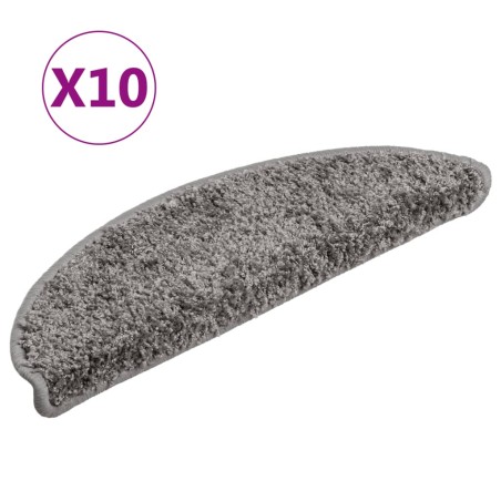 vidaXL Tappetini per Scale 10 pz 56x17x3 cm Grigi