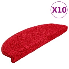 vidaXL Tappetini per Scale 10 pz 65x21x4 cm Rossi