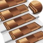 vidaXL Tappetini per Scale Autoadesivi 10 pz 65x21x4 cm Marroni
