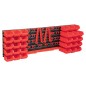 vidaXL Kit Contenitori 80 pz con Pannelli a Parete Rosso e Nero vidaXL Kit Contenitori 80 pz con Pannelli a Parete Rosso e Nero