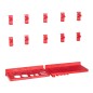 vidaXL Kit Contenitori 80 pz con Pannelli a Parete Rosso e Nero vidaXL Kit Contenitori 80 pz con Pannelli a Parete Rosso e Nero