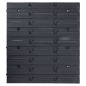 vidaXL Kit Contenitori 80 pz con Pannelli a Parete Rosso e Nero vidaXL Kit Contenitori 80 pz con Pannelli a Parete Rosso e Nero