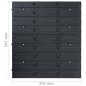 vidaXL Kit Contenitori 80 pz con Pannelli a Parete Rosso e Nero vidaXL Kit Contenitori 80 pz con Pannelli a Parete Rosso e Nero