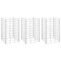 vidaXL Fioriere Rialzate a Gabbione 3 pz 30x30x50 cm in Ferro vidaXL Fioriere Rialzate a Gabbione 3 pz 30x30x50 cm in Ferro