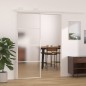 vidaXL Porta Scorrevole in Vetro ESG e Alluminio 75x205 cm Bianca vidaXL Porta Scorrevole in Vetro ESG e Alluminio 75x205 cm Bianca