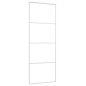 vidaXL Porta Scorrevole in Vetro ESG e Alluminio 75x205 cm Bianca vidaXL Porta Scorrevole in Vetro ESG e Alluminio 75x205 cm Bianca