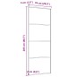 vidaXL Porta Scorrevole in Vetro ESG e Alluminio 75x205 cm Bianca vidaXL Porta Scorrevole in Vetro ESG e Alluminio 75x205 cm Bianca