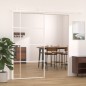 vidaXL Porta Scorrevole in Vetro ESG e Alluminio 102,5x205 cm Bianca vidaXL Porta Scorrevole in Vetro ESG e Alluminio 102,5x205 cm Bianca