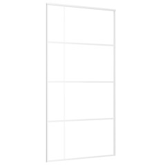 vidaXL Porta Scorrevole in Vetro ESG e Alluminio 102,5x205 cm Bianca