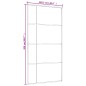vidaXL Porta Scorrevole in Vetro ESG e Alluminio 102,5x205 cm Bianca vidaXL Porta Scorrevole in Vetro ESG e Alluminio 102,5x205 cm Bianca