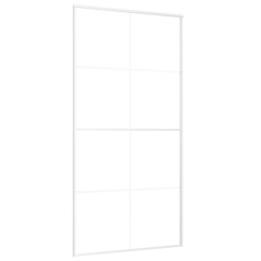 vidaXL Porta Scorrevole in Vetro ESG e Alluminio 102,5x205 cm Bianca