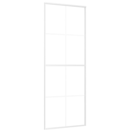 vidaXL Porta Scorrevole in Vetro ESG e Alluminio 76x205 cm Bianca