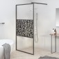 vidaXL Parete Doccia Walk in 100x195 cm Vetro ESG Design Pietre Nero vidaXL Parete Doccia Walk in 100x195 cm Vetro ESG Design Pietre Nero