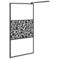 vidaXL Parete Doccia Walk in 100x195 cm Vetro ESG Design Pietre Nero vidaXL Parete Doccia Walk in 100x195 cm Vetro ESG Design Pietre Nero