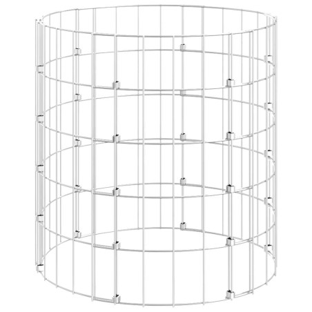 vidaXL Palo Gabbione Circolare in Acciaio Zincato Ø50x50 cm
