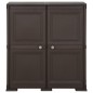 Armadietto in Plastica 79x43x85,5 cm Effetto Legno Marrone Armadietto in Plastica 79x43x85,5 cm Effetto Legno Marrone