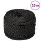 vidaXL Corda da Lavoro Nera 24 mm 25 m in Polipropilene