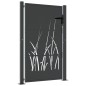 vidaXL Cancello Giardino Antracite 105x130 cm in Acciaio Design Erba vidaXL Cancello Giardino Antracite 105x130 cm in Acciaio Design Erba