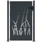 vidaXL Cancello Giardino Antracite 105x130 cm in Acciaio Design Erba vidaXL Cancello Giardino Antracite 105x130 cm in Acciaio Design Erba