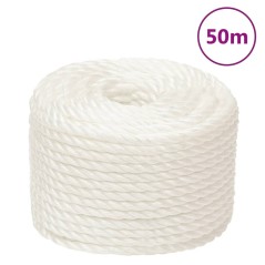 vidaXL Corda da Lavoro Bianca 24 mm 50 m in Polipropilene