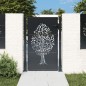 vidaXL Cancello Giardino Antracite 105x130 cm in Acciaio Design Albero vidaXL Cancello Giardino Antracite 105x130 cm in Acciaio Design Albero
