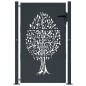 vidaXL Cancello Giardino Antracite 105x130 cm in Acciaio Design Albero vidaXL Cancello Giardino Antracite 105x130 cm in Acciaio Design Albero