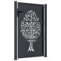 vidaXL Cancello Giardino Antracite 105x130 cm in Acciaio Design Albero vidaXL Cancello Giardino Antracite 105x130 cm in Acciaio Design Albero
