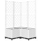 vidaXL Fioriera da Giardino con Graticcio Bianco 80x80x136 cm PP vidaXL Fioriera da Giardino con Graticcio Bianco 80x80x136 cm PP