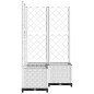 vidaXL Fioriera da Giardino con Graticcio Bianco 80x80x136 cm PP vidaXL Fioriera da Giardino con Graticcio Bianco 80x80x136 cm PP