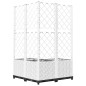 vidaXL Fioriera da Giardino con Graticcio Bianco 80x80x136 cm PP vidaXL Fioriera da Giardino con Graticcio Bianco 80x80x136 cm PP