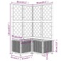 vidaXL Fioriera da Giardino con Graticcio Bianco 80x80x136 cm PP vidaXL Fioriera da Giardino con Graticcio Bianco 80x80x136 cm PP