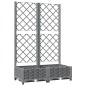 vidaXL Fioriera da Giardino e Graticcio Grigio Chiaro 80x40x121,5cm PP vidaXL Fioriera da Giardino e Graticcio Grigio Chiaro 80x40x121,5cm PP
