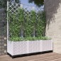 vidaXL Fioriera da Giardino con Graticcio Bianco 120x40x136 cm PP vidaXL Fioriera da Giardino con Graticcio Bianco 120x40x136 cm PP