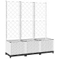 vidaXL Fioriera da Giardino con Graticcio Bianco 120x40x136 cm PP vidaXL Fioriera da Giardino con Graticcio Bianco 120x40x136 cm PP