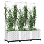 vidaXL Fioriera da Giardino con Graticcio Bianco 120x40x136 cm PP vidaXL Fioriera da Giardino con Graticcio Bianco 120x40x136 cm PP