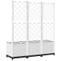 vidaXL Fioriera da Giardino con Graticcio Bianco 120x40x136 cm PP vidaXL Fioriera da Giardino con Graticcio Bianco 120x40x136 cm PP