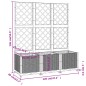 vidaXL Fioriera da Giardino con Graticcio Bianco 120x40x136 cm PP vidaXL Fioriera da Giardino con Graticcio Bianco 120x40x136 cm PP