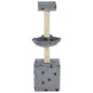 vidaXL Albero per Gatti Tiragraffi Sisal 105 cm Zampe Stampate Grigio vidaXL Albero per Gatti Tiragraffi Sisal 105 cm Zampe Stampate Grigio