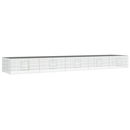 vidaXL Conigliera con 5 Pannelli 541x109x54 cm Ferro Zincato