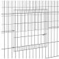 vidaXL Conigliera con 5 Pannelli 541x109x54 cm Ferro Zincato