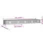 vidaXL Conigliera con 5 Pannelli 541x109x54 cm Ferro Zincato