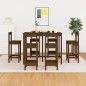 Set da Bar 7 pz Miele in Legno Massello di Pino Set da Bar 7 pz Miele in Legno Massello di Pino