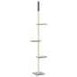 vidaXL Albero per Gatti Pavimento Soffitto Grigio Chiaro 267,5-297,5cm