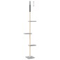 vidaXL Albero per Gatti Pavimento Soffitto Grigio Chiaro 267,5-297,5cm