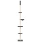 vidaXL Albero per Gatti Pavimento Soffitto Grigio Scuro 263,5-289,5 cm