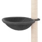 vidaXL Albero per Gatti Pavimento Soffitto Grigio Scuro 263,5-289,5 cm