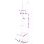 vidaXL Albero per Gatti Pavimento Soffitto Grigio Scuro 263,5-289,5 cm